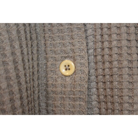 MATE THE LABEL Women’s Organic Waffle Button Up Long Sleeve Shirt BRK Brown - Picture 7 of 8